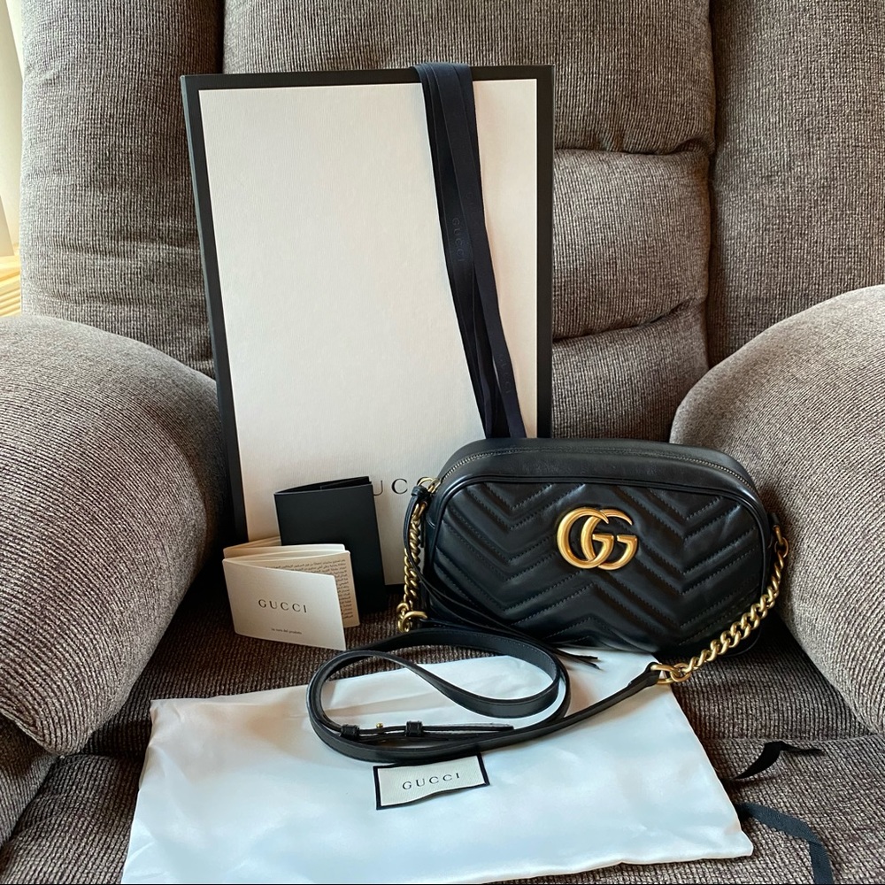 Gucci Marmont small matelassé shoulder bag
